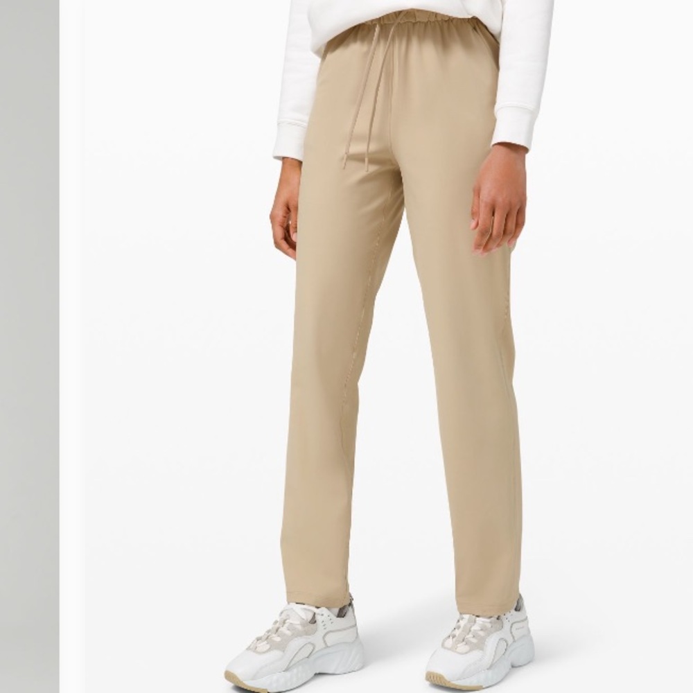 Keep Moving High Rise Full Length Pant in Tan